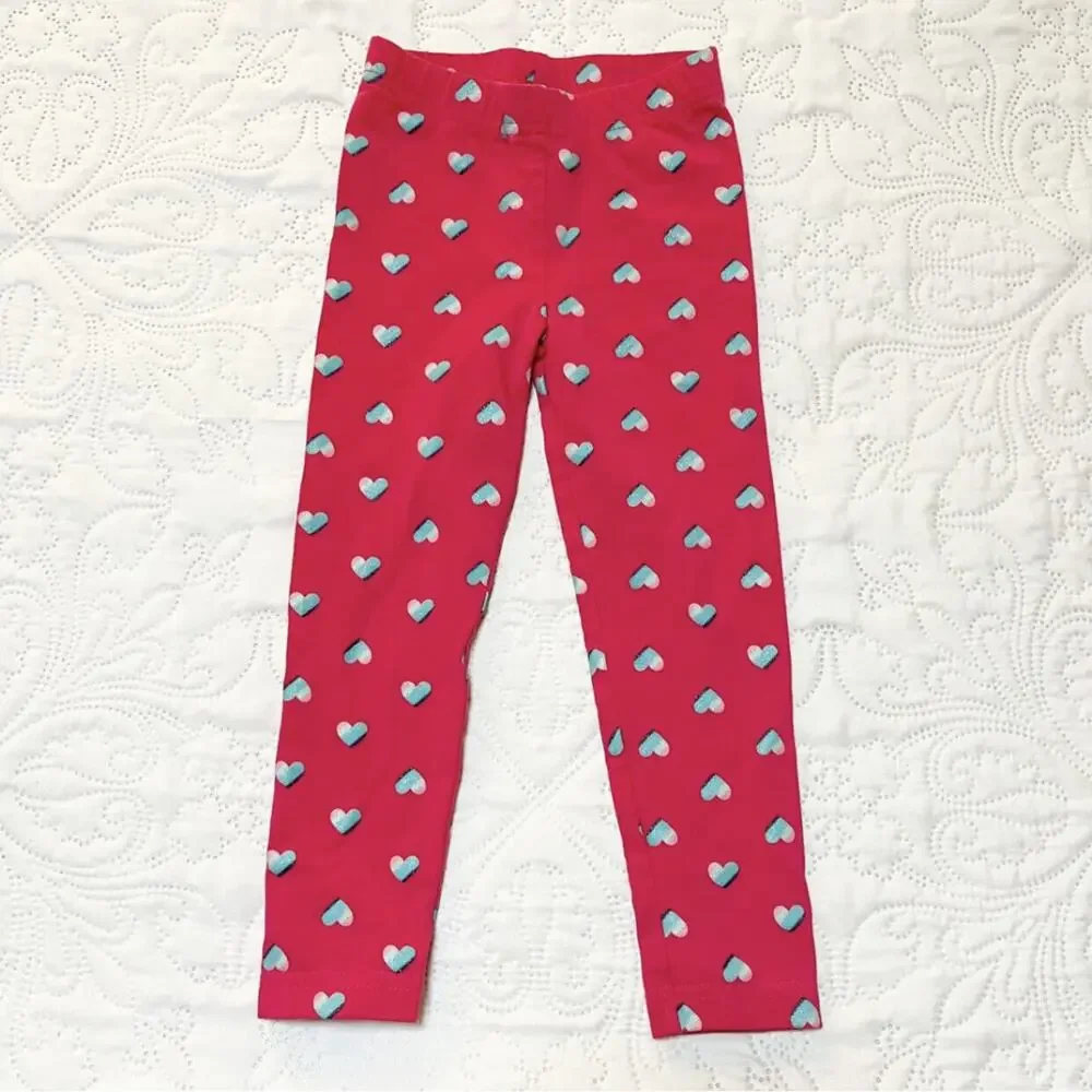 Carter's Glitter Heart Print Leggings Size 2T